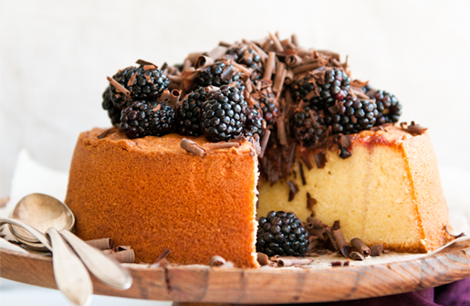 Almond and Blackberry Cake