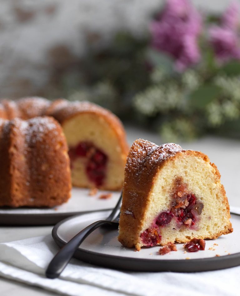 Cranberry Sour Cream Butter Cake photograph