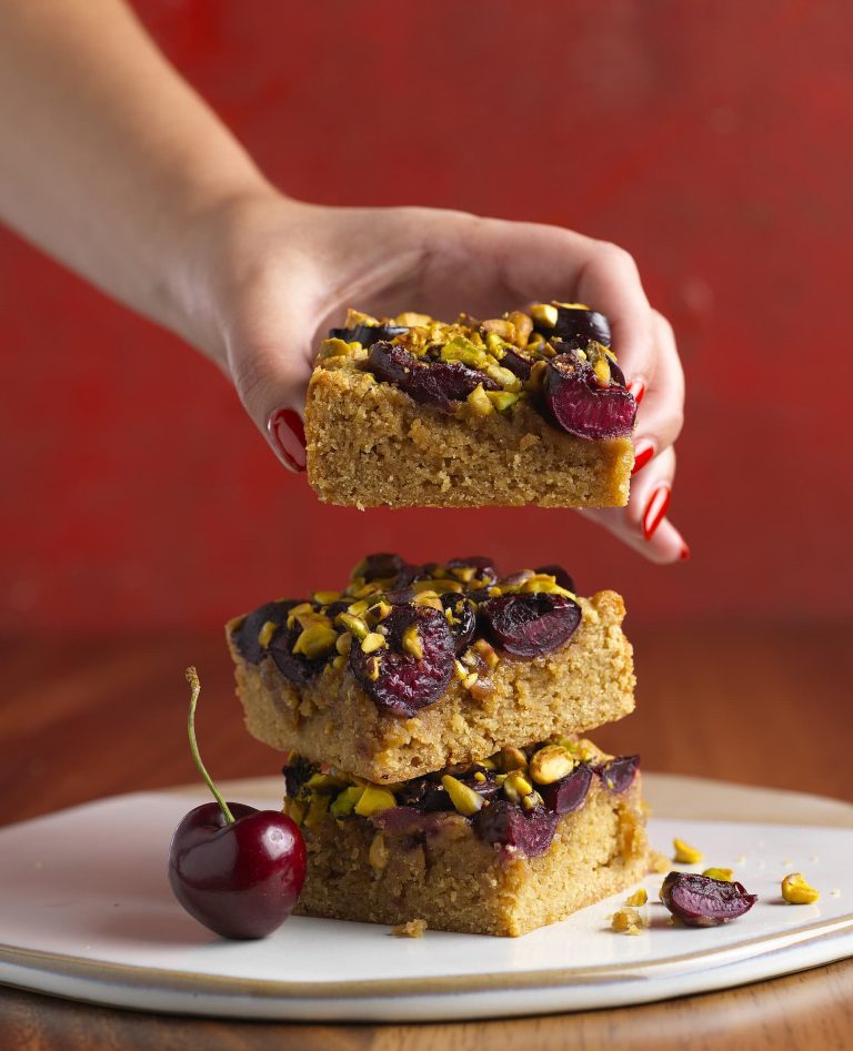 Cherry Tahini Blondies photograph