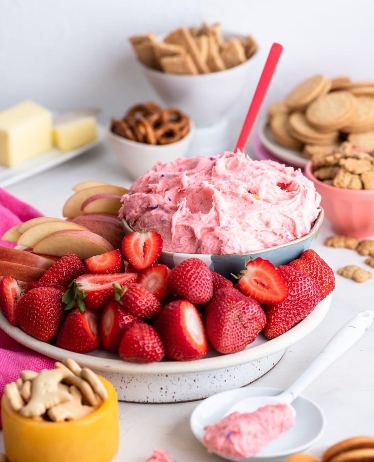 Strawberry Funfetti Cake Batter Dip photograph
