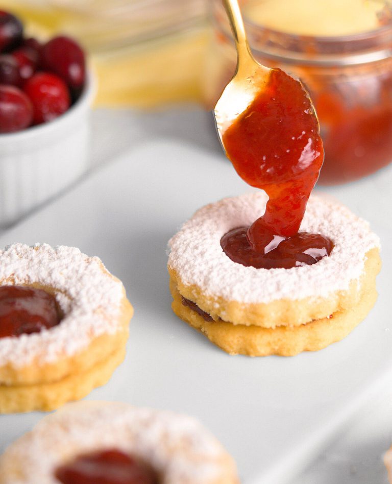 Linzer Cranberry Cookies photograph