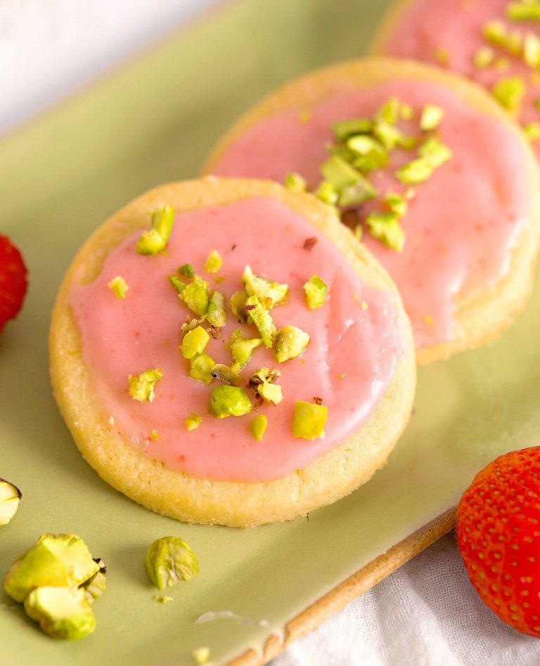 Strawberry Iced Pistachio Cookies photograph