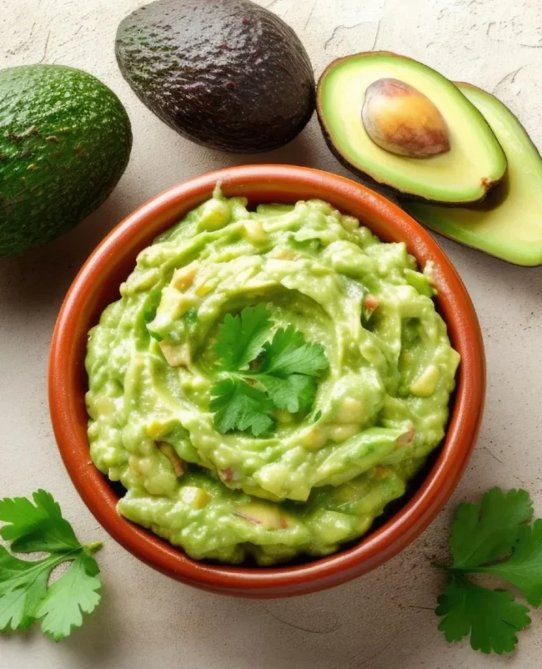 bowl of guacamole with avocados surrounding it