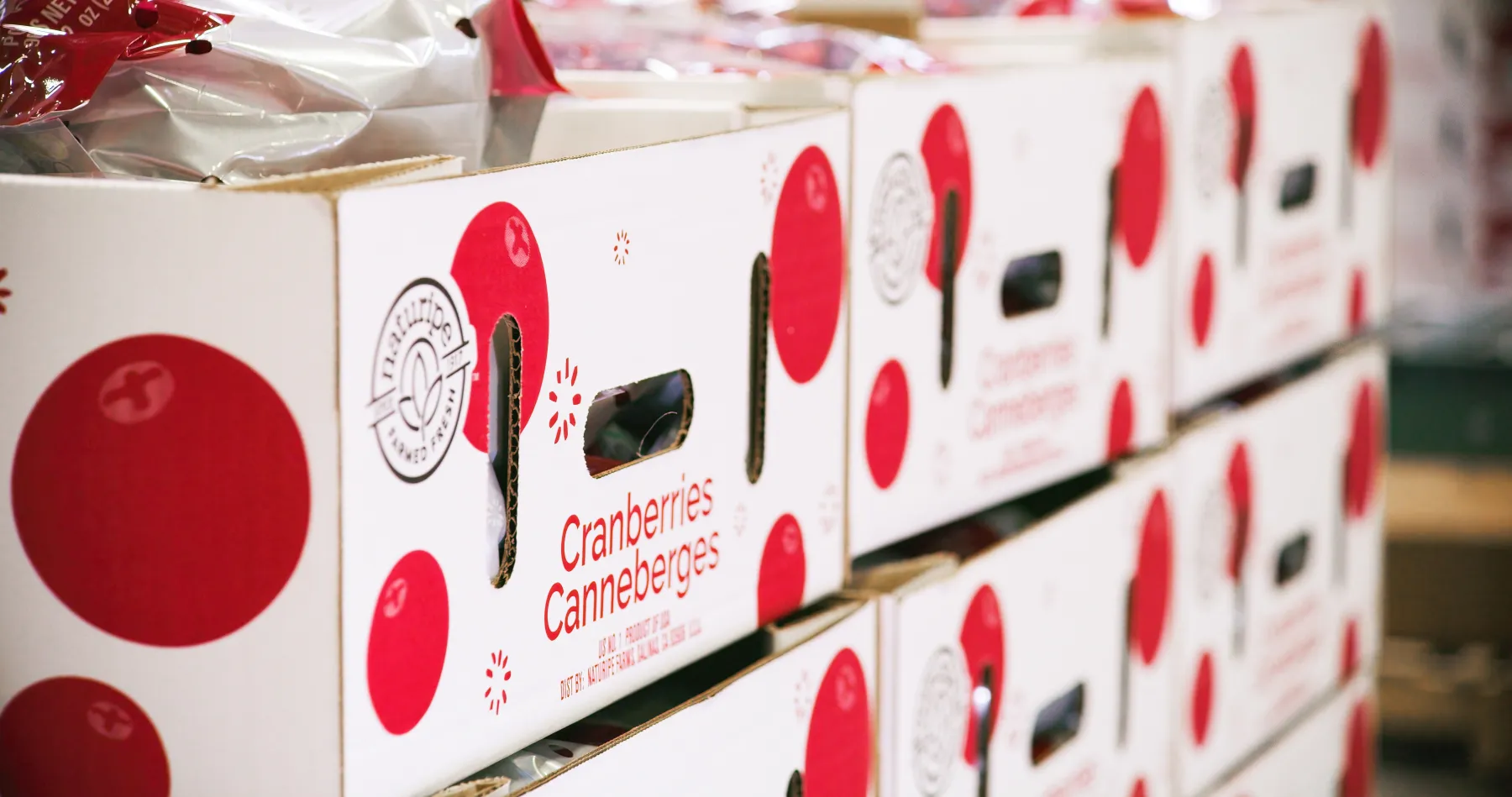 boxes of naturipe farms cranberries